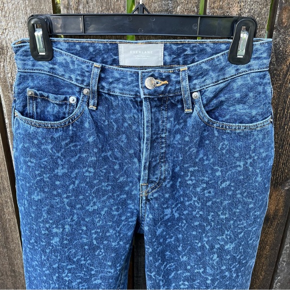 Everlane Wm’s The 90s Cheeky Organic Cotton Jean In Dark Painterly Strokes Sz 25 - Picture 7 of 16